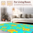 thumbnail image 2 of ODIKA 4'x6' Machine Washable Non-Slip Area Rug, Whimsical Sea Playful High Traffic Rug, Blue, 295762, 2 of 7