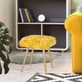 thumbnail image 5 of Homebeez Vanity Stool Upholstered Footrest Stool Modern Dressing Stool Side Table Footstool,Yellow, 5 of 9