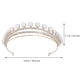 thumbnail image 3 of KAKOWELY 1 pieza elegante tocado de novia con corona de perlas brillantes tocado de boda, 3 of 5