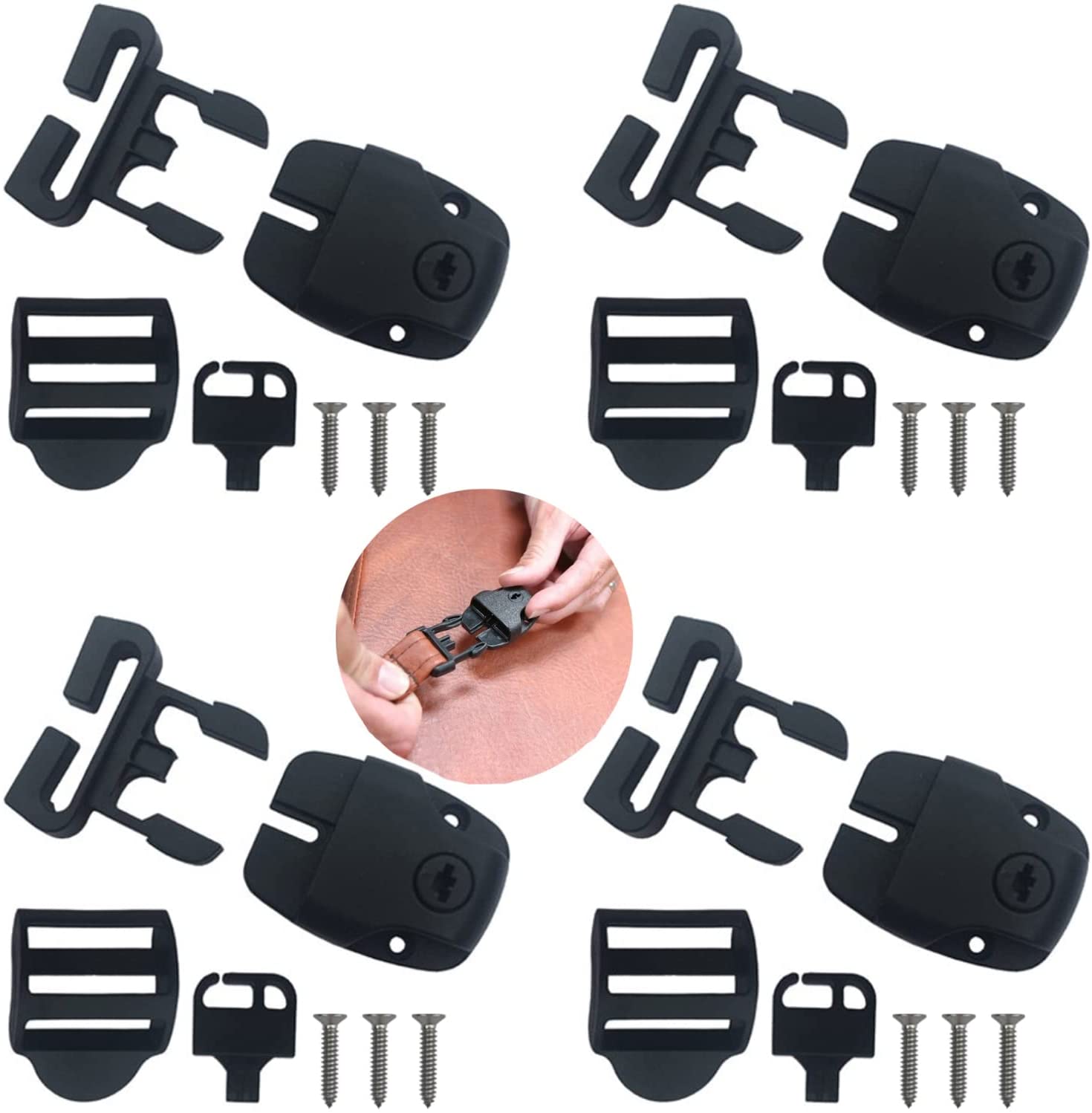 INCREWAY - Kit Réparation Loquets Couverture Spa - 4 Clips + Clés & Vis - Anti-Vent