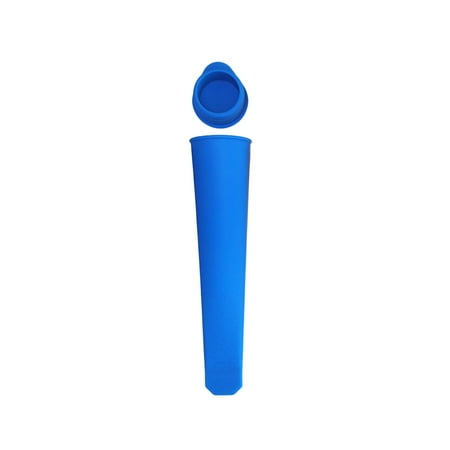 

5Pcs Silicone Ice Cream Molds Handheld Ice Pop Moulds DIY Kids Frozen Lolly Makers with Lids BPA Free Blue