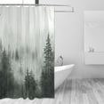 thumbnail image 2 of Yayeee Shower Curtain with Hooks 72"x72" Waterproof Fabric Bathroom Hanging Decor, Foggy Forest, 2 of 5