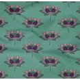 thumbnail image 4 of oneOone Organic Cotton Poplin Twill Fabric Lotus Block Print Fabric BTY 42 Inch Wide, 4 of 4