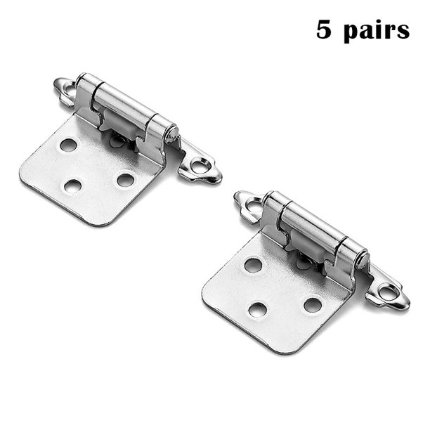 5 Pairs Overlay Hinges SemiConcealed Cupboard Hinges Overlay metal Cupboard