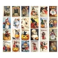 thumbnail image 1 of Postales vintage de Halloween, 24 tarjetas de escritura de calabaza, decoraciones, regalos, 2023, 1 of 5