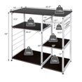 thumbnail image 3 of Costway Industrial Kitchen Baker's Rack Microwave Stand Utility Home Shelf w/ 6 Hooks, 3 of 9