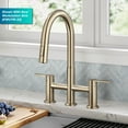 thumbnail image 3 of KRAUS Oletto Bridge Kitchen Faucet with Pull-Down Sprayhead in Spot-Free Antique Champagne Bronze, 3 of 17