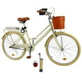 thumbnail image 6 of 26 inch Commuter Bicycle for Adult Men and Women，High-Carbon Steel Beach Cruiser Bike/Front&Rear Fenders, Comfortable City Bikes with Basket and Rear Rack, 6 of 14