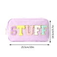 thumbnail image 2 of Under $1 Pencil Case, Letter Print Portable Large Capacity Stationery Bag, Versatile Pen Pouch for College Office by PALIFEUR, 2 of 5