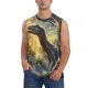 thumbnail image 1 of Balery Sunshine Jungle Dinosaur Camisetas sin mangas para hombre, absorbe la humedad y protege contra el mal olor.-X-Large, 1 of 7