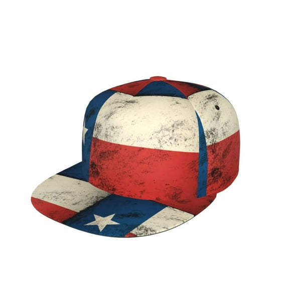 Unisex Snapback Hats Texas Flag Distressed Adjustable Flat Bill Baseball Cap Dancing Hip Hop Cap