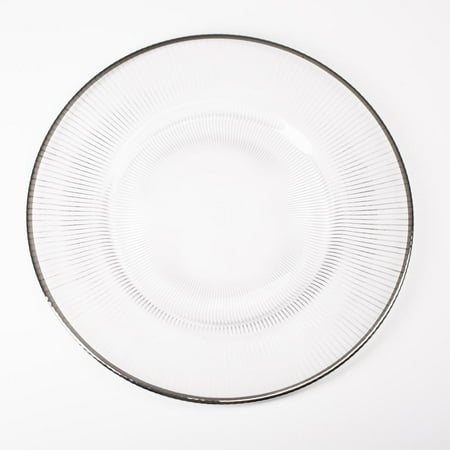 

Richland 13\ Silver Rim Glass Charger Plate