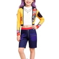 thumbnail image 6 of Girls Costumes Cosplays Clothes Halloween Christmas Performance Cosplays Costumes Suit Shirts Shorts Coat Sticker Suit 4 piece sets, 6 of 8