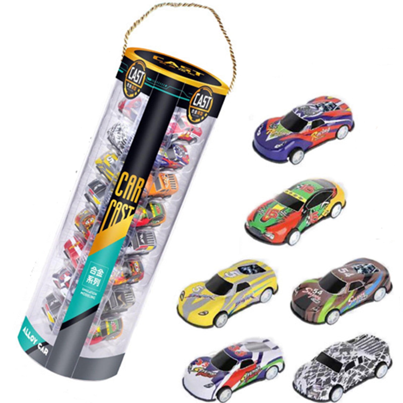 Trucks Toys 24Pcs Collector's Edition Metal Racing Car Toys Assorted Car Models For Kids Boys And Girls Gifts For Gifts And Parties