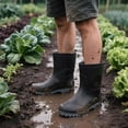 thumbnail image 7 of MeMoride Men's Waterproof Rain Boots Rubber Ankle Boots Garden Shoes Work Boots Outdoor, 7 of 7