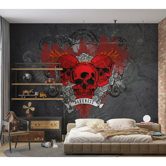 Tiptophomedecor Street Art Wallpaper Wall Mural - Darkness