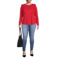 thumbnail image 2 of Terra & Sky Women's Plus Size Ruffle Knit Top, 2 of 6