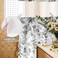 thumbnail image 4 of No Hook Shower Curtain Decorative Eucalyptus Grey Waterproof Bathtub Bath Curtains Farmhouse Leaves Summer Spring Leaf Extra Long Shower Curtain Bathroom Decor with See Through Top Window 72x78 Inch, 4 of 9