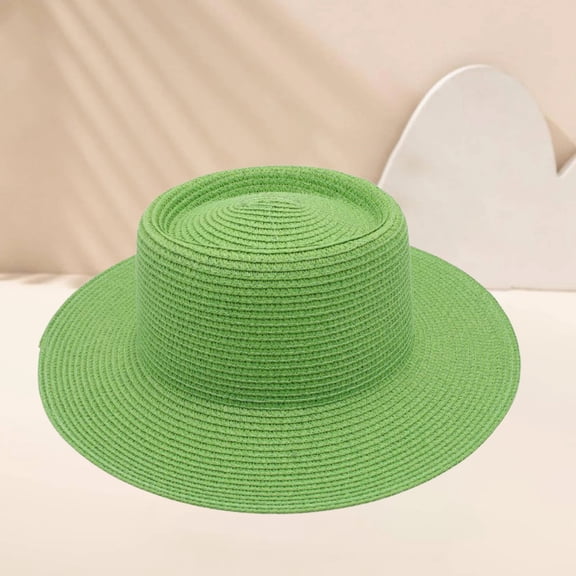 Womens Sun Hat Harpily Hats for Men Unisex Dome French Straw Top Classic Retro Round Crown Casual Solid Color Elegant Hat Fashion Headwear