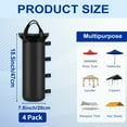 thumbnail image 2 of 4 Sand Bags for Weight, Heavy Duty Sandbags for Canopy Legs, Extra Large Pop Up Tent Weights, Canopy Weight Bags for Gazebo, Outdoor Sun Shelter, Umbrella - Black, 7.8"×18.5", Without Sand, 2 of 6