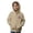 Khaki, variant on Girls Zip Up Hoodie Jacket Pumpkin Chest Print Soft Fleece Sweatshirt Long Sleeve Pocket Coats Halloween Party Tops