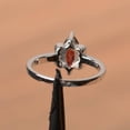 thumbnail image 3 of marquise cut garnet wedding ring sterling silver January birthstone ring, 3 of 3