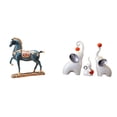 thumbnail image 1 of Elegantes Esculturas Familiares De Equinos Y Elefantes, Adornos Artísticos De Escritorio, Estatuas De Animales Inspiradas En El Feng Shui Para La Sala De Estar, Estantería, Decoración Del, 1 of 8