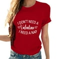 thumbnail image 4 of Penkiiy T-Shirts de la Saint-Valentin pour Femmes avec Imprimé Cœur Mignon, T-Shirts Graphiques Décontractés à Manches Courtes, Rouge, 4 of 7