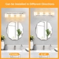thumbnail image 6 of SineRise 4-Light Chrome Modern Bathroom Vanity Light with Milky White Glass Shades, 6 of 9
