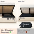 thumbnail image 4 of Aykah King Bed Frame with Storage, Metal Platform Bed Frame King Size with High Headboard, Wood Slats, No Box Spring Required, 4 of 11