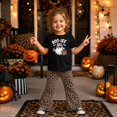 thumbnail image 2 of MAWOTEA Kids Halloween Boo‑Jee Ghost T‑Shirt, Cute Leopard Bow Ghost Graphic Short Sleeve Cotton Tee for Boys Girls 3‑13 Years Old, 2 of 5