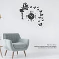 thumbnail image 4 of Reloj de pared autoadhesivo, pegatina de reloj de pared DIY, calcomanías de pared tridimensionales innovadoras, decoración del hogar (negro) ER, 4 of 5
