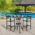 thumbnail image 2 of UBesGoo Outdoor Bar Table, Bar Height Patio Table with Umbrella Hole, Cast Aluminum Patio Dining Table,Tall Outdoor Table Bistro Table for Outdoor Garden Porch Backyard, 2 of 9
