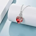 thumbnail image 6 of WINNICACA Red Urn Necklace for Ashes Sterling Silver Cremation Jewelry with Crystal Funnel Filler Memorial Birthday Anniversary Mothers Day Christmas Gifts for Women, 6 of 6