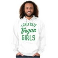 thumbnail image 3 of Date Vegan Girls Funny Vegetarian Gym Hoodie Hooded Sweatshirt Men Brisco Brands X, 3 of 6