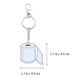 thumbnail image 4 of Rollo de papel en forma de llavero acrílico llavero transparente bolsa colgante colgante blanco (2178), 4 of 5