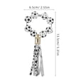 thumbnail image 2 of SHOWERORO 1Set Wooden Beaded Soccer Keychain Multi Color Sports Theme Prevent Loss For Couples And Athletes, 2 of 8