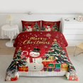 thumbnail image 2 of Manfei Kawaii Snowman Bedding Comforter Set 2pcs for Kids, Christmas Tree Gifts Twin Comforter Sets, Merry Xmas Bedding Set, Breathable Home Decor, 2 of 8