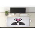 thumbnail image 2 of Animal Computer Mouse Pad, Expression of Love Concept Heart Create with Animals Trunks, Rectangle Non-Slip Rubber Mousepad X-Large, 35" x 15" Gaming Size, Hot Pink Pearl, by Ambesonne, 2 of 2