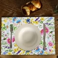 thumbnail image 5 of Flowers Placemats Set of 6,12x18 Inch Garden Plants Place Mats Washable Fabric for Seasonal Summer Table Mats for Party Kitchen Dining Table Decoration, 5 of 6