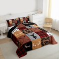 thumbnail image 3 of Homewish Rustic Cameflage Bedding Comforter Set, Hunting Wildlife Deer Twin Comforter Sets, Red Buffalo Patchwork Reversible Bedding Set, Luxury Bedroom Decor, 2pcs, 3 of 8