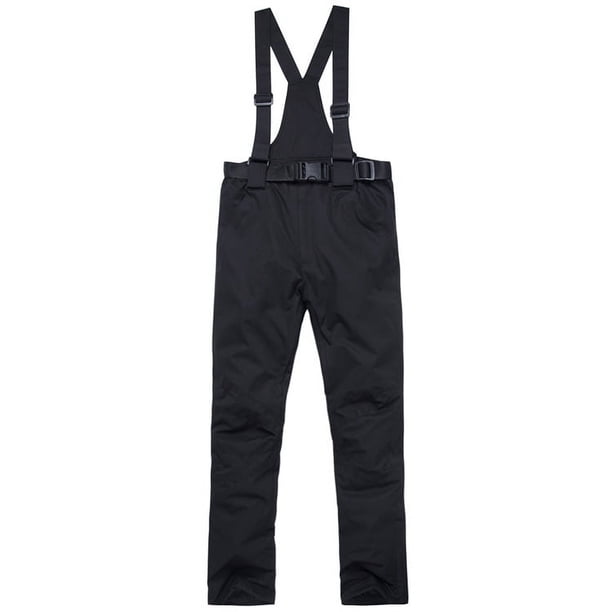 Pantalones de esquí de invierno para exteriores para hombre y mujer, pantalones de algodón con correa gruesa y cálidos