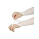 thumbnail image 4 of Guantes de red para mujer INSPIRE CHIC, guantes sin dedos de encaje elástico hasta el codo con bucle para los dedos, talla única, color blanco, 4 of 7