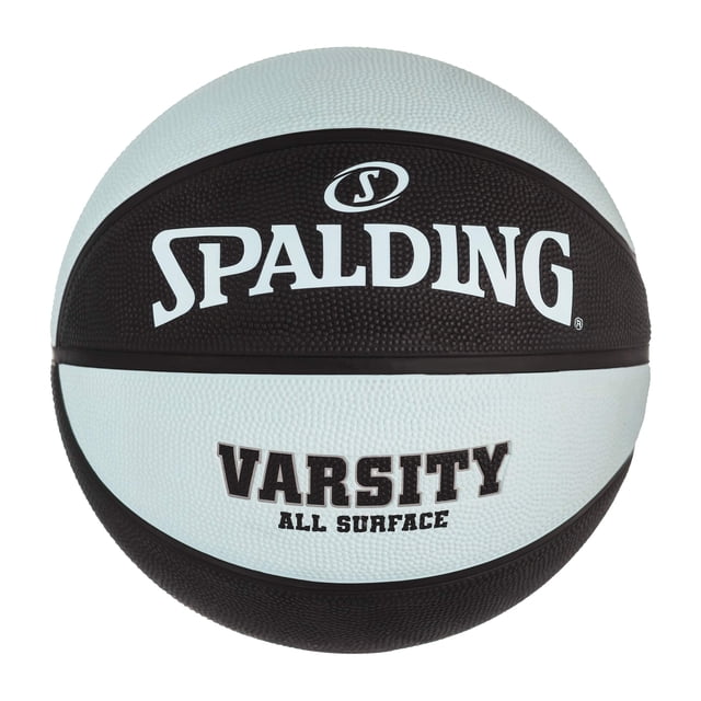 Balón de Baloncesto Spalding Varsity Negro/Azul Claro para Exteriores 29.5"