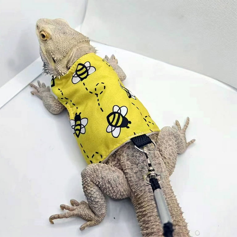 vnanda Lizard Vest Leash 2pcs/set Lizard Leash Clothes Breathable