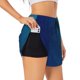 thumbnail image 1 of Balery teal blue Pantalones cortos deportivos para mujer con forro y dos bolsillos, elásticos, para entrenamiento, gimnasio, yoga-XX-Large, 1 of 7