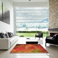 thumbnail image 6 of Ahgly Company Indoor Square Patterned Neon Orange Area Rugs, 8' Square, 6 of 6