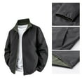 thumbnail image 6 of OGLCCG Men's Lightweight Jacket Casual Full Zipper Long Sleeve Fall Coats Lightweight Loose Fit Solid Color Outwear with Pockets, 6 of 7