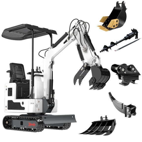 DigMaster 1.2-Ton Mini Excavator Equipped with Pilot System 13.5HP B&S Petrol Engine Suitable for Homes Farms Municipal Parks Etc EPA Certification