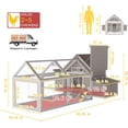 thumbnail image 4 of PETSCOSSET 83"L Large Chicken Coop and Run, Hen House with 4 Nesting Boxes Removable Tray and Ramp, 4 of 10